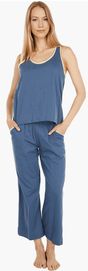 Organic cotton pajama's for moms by Pact Organics brand. 