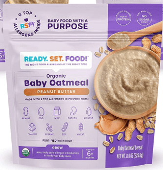 Ready. Set. Food! Brand organic baby oatmeal cereal